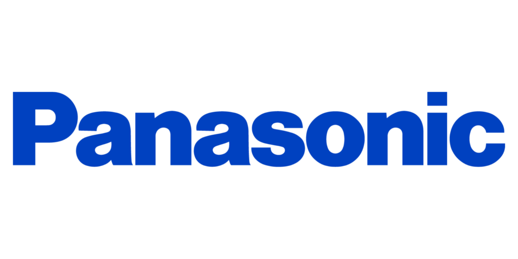 The image shows the Panasonic logo with the word "Panasonic" written in bold, blue letters on a transparent background.