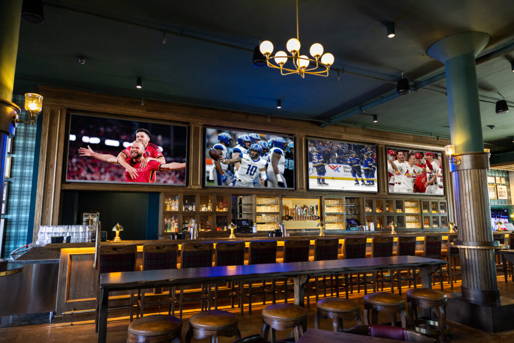 The Pitch_PV Displays_STL Sports Edit sports bar, sports bar audio video, sports bar AV, Sports Bar Design Build, Sports bar audio, Sports bar video,