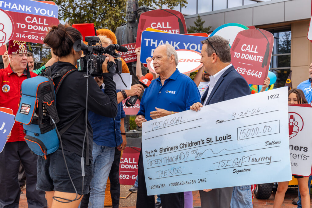 CR1_0035 Shriners Children's St. Louis check presentation by TSI Global